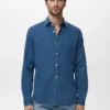 100 % Baumwoll-Chambray-Hemd 100 % Baumwoll-Chambray-Hemd