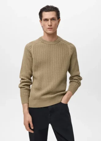 100 % Baumwolle, geflochtener Pullover