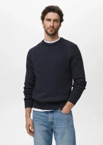 100 % Baumwolle, geflochtener Pullover