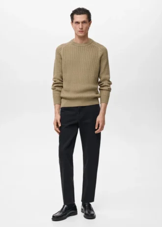 100 % Baumwolle, geflochtener Pullover