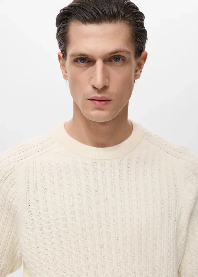 100 % Baumwolle, geflochtener Pullover 100 % Baumwolle, geflochtener Pullover