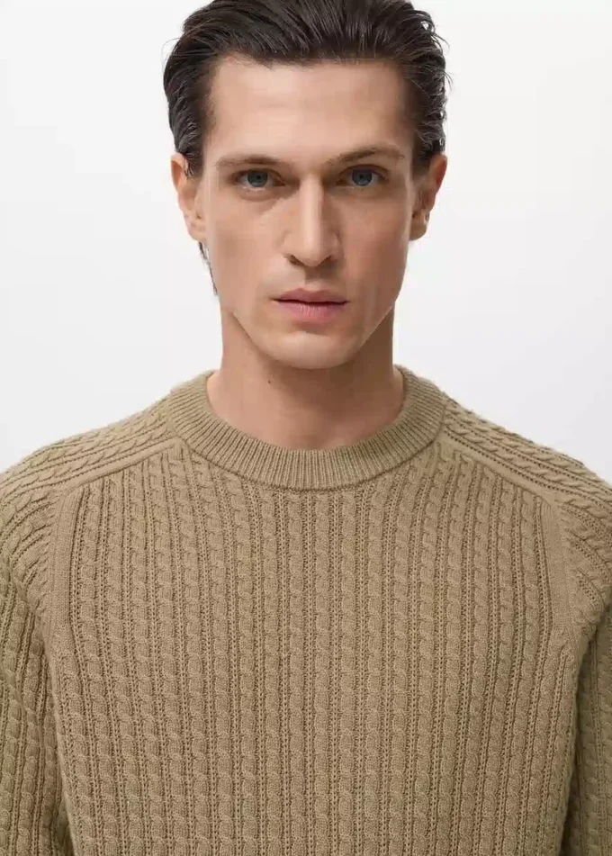 100 % Baumwolle, geflochtener Pullover 100 % Baumwolle, geflochtener Pullover