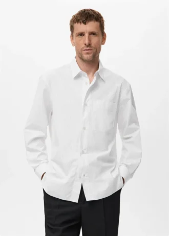 100 % Baumwolle, gestreiftes Shirt mit lockerer Passform