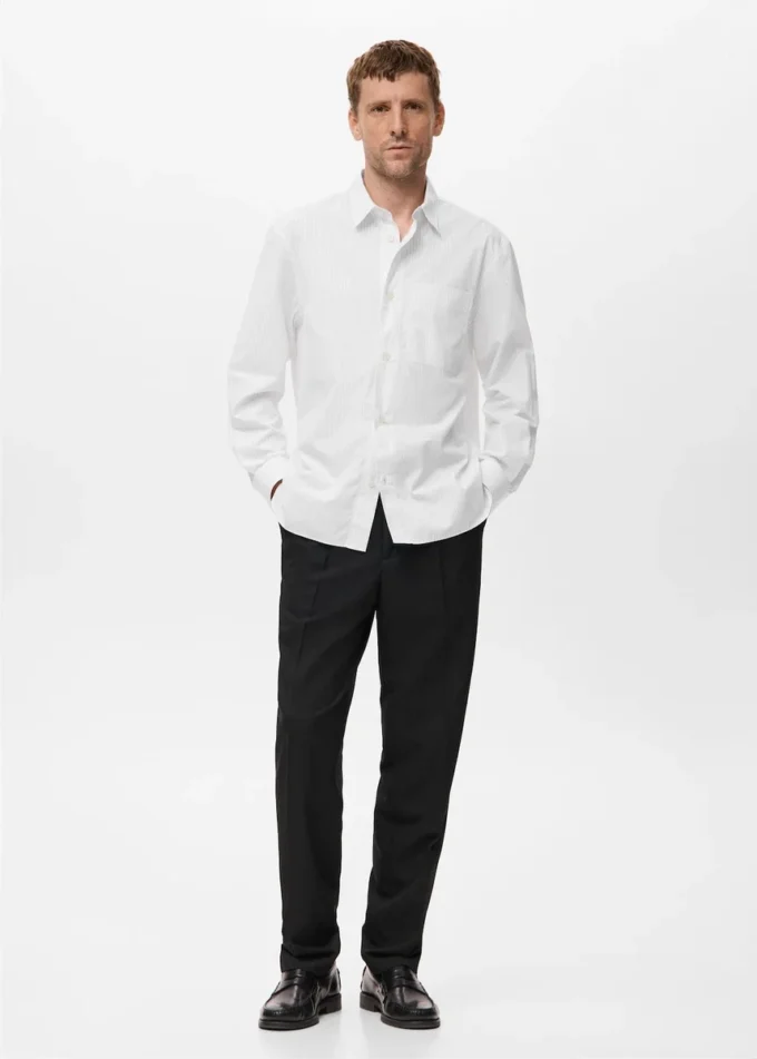 100 % Baumwolle, gestreiftes Shirt mit lockerer Passform 100 % Baumwolle, gestreiftes Shirt mit lockerer Passform