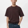 100 % Baumwolle, locker geschnittenes gestreiftes T-Shirt