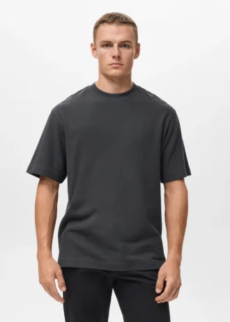 100 % Baumwolle, locker geschnittenes, strukturiertes T-Shirt