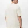 100 % Baumwolle, locker geschnittenes, strukturiertes T-Shirt