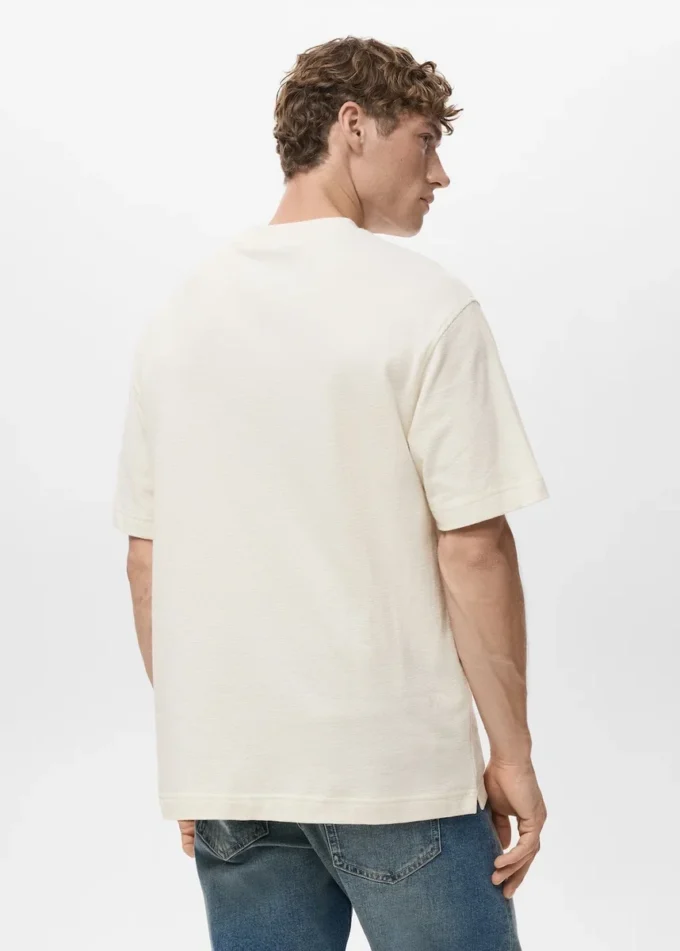 100 % Baumwolle, locker geschnittenes, strukturiertes T-Shirt