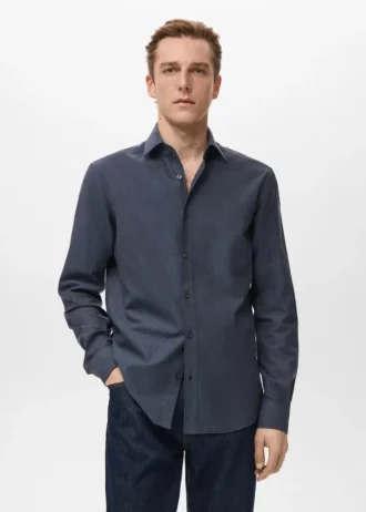 100 % Baumwolle, Regular Fit, gestreiftes Hemd