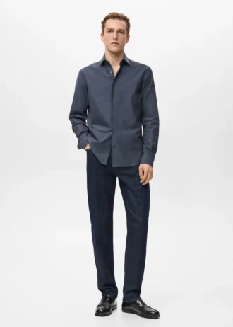 100 % Baumwolle, Regular Fit, gestreiftes Hemd