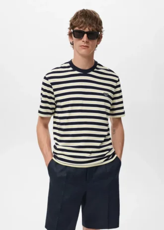 100 % Baumwolle, reguläre Passform, gestreiftes T-Shirt