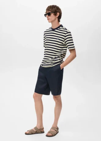 100 % Baumwolle, reguläre Passform, gestreiftes T-Shirt
