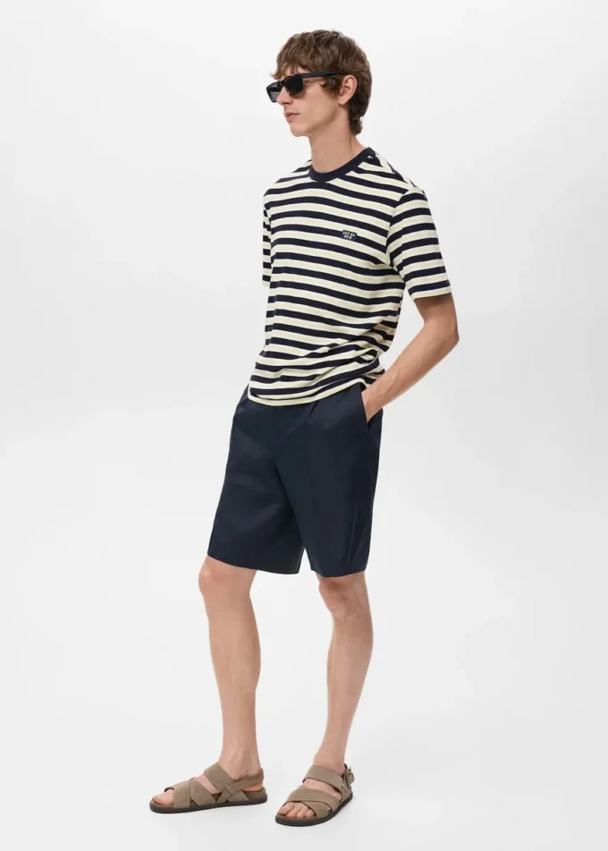 100 % Baumwolle, reguläre Passform, gestreiftes T-Shirt
