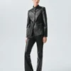100 % Leder-Hose mit ausgestelltem Bein 100 % Leder-Hose mit ausgestelltem Bein