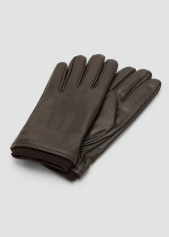 100 % Lederhandschuhe mit Rüschendetail 100 % Lederhandschuhe mit Rüschendetail