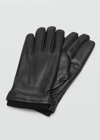 100 % Lederhandschuhe mit Rüschendetail 100 % Lederhandschuhe mit Rüschendetail