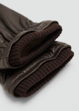 100 % Lederhandschuhe mit Rüschendetail 100 % Lederhandschuhe mit Rüschendetail