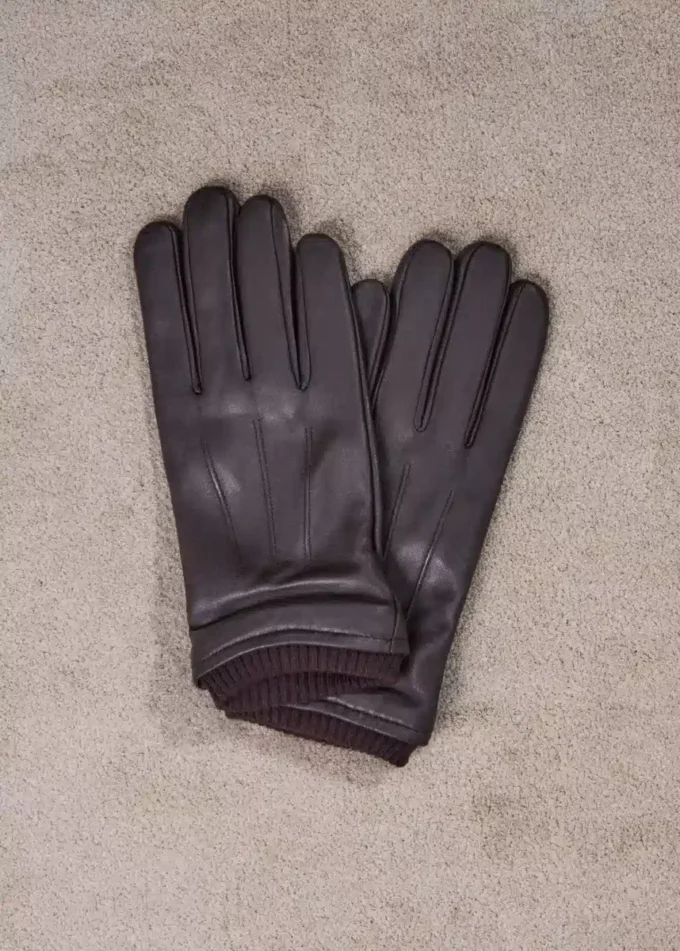 100 % Lederhandschuhe mit Rüschendetail 100 % Lederhandschuhe mit Rüschendetail