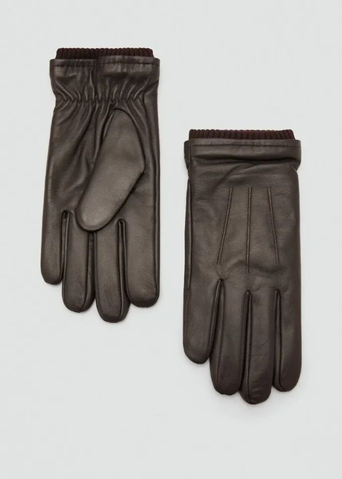 100 % Lederhandschuhe mit Rüschendetail 100 % Lederhandschuhe mit Rüschendetail