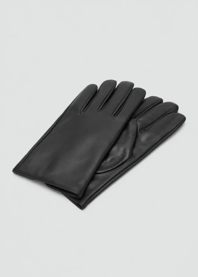 100 % Lederhandschuhe mit Ziernähten