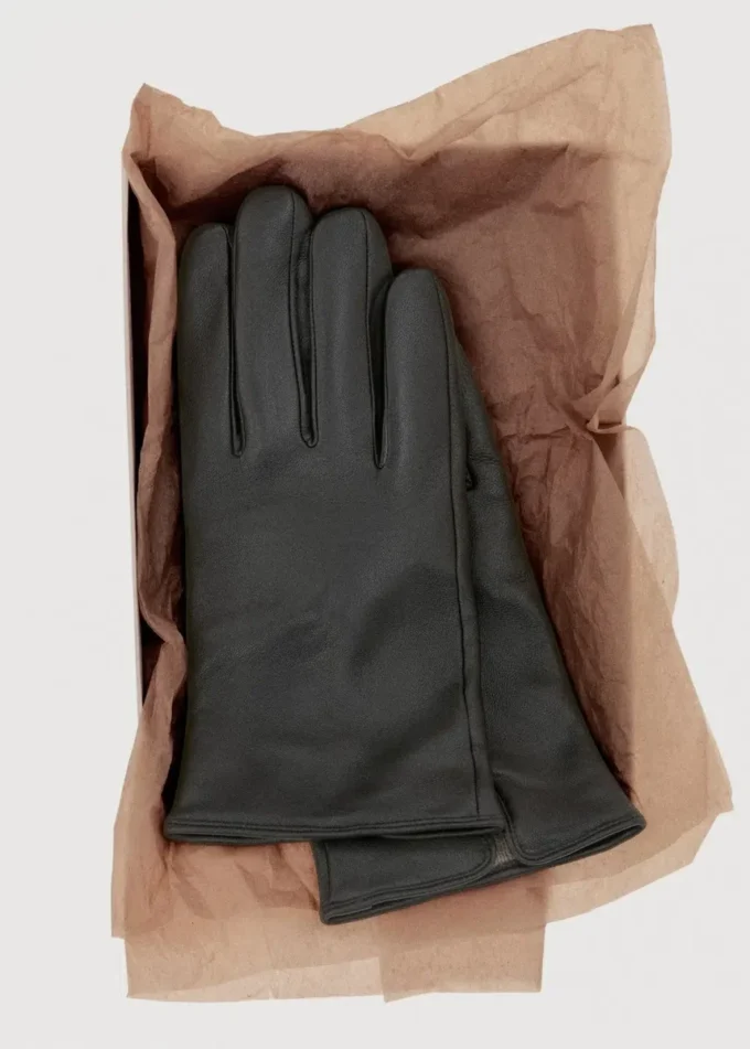 100 % Lederhandschuhe mit Ziernähten