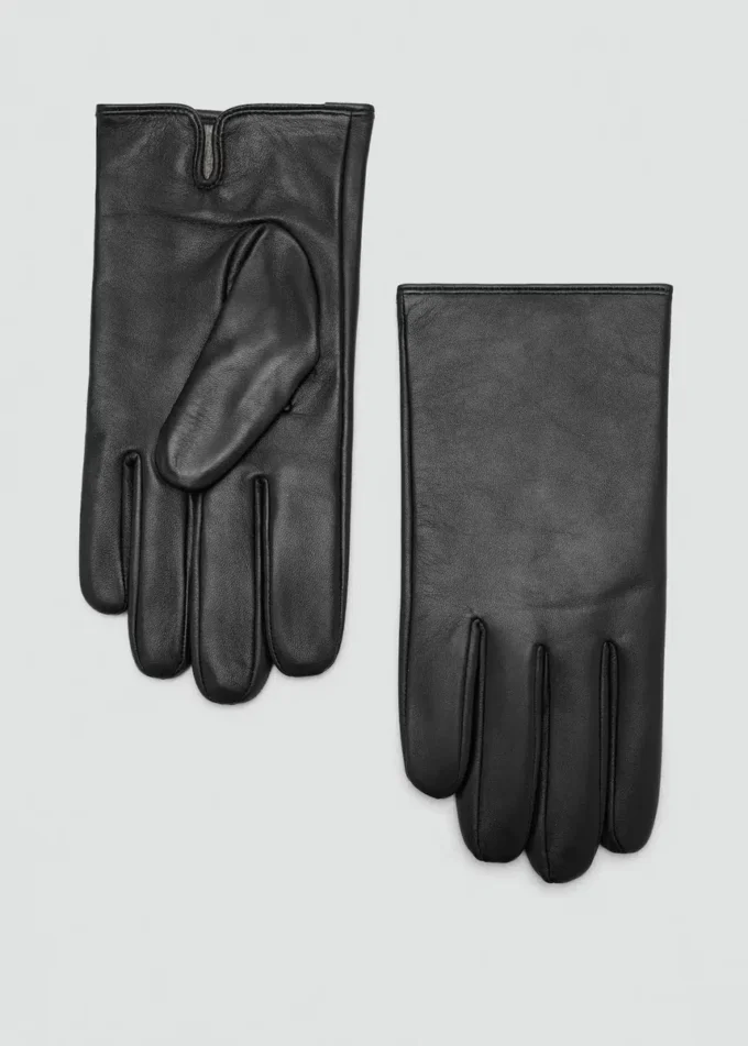 100 % Lederhandschuhe mit Ziernähten