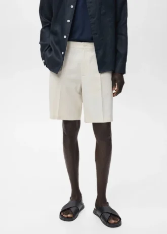 100 % Leinen-Bermudashorts