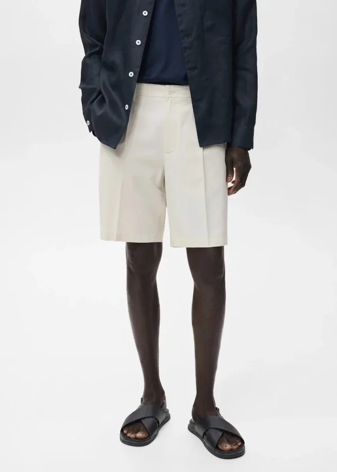 100 % Leinen-Bermudashorts 100 % Leinen-Bermudashorts