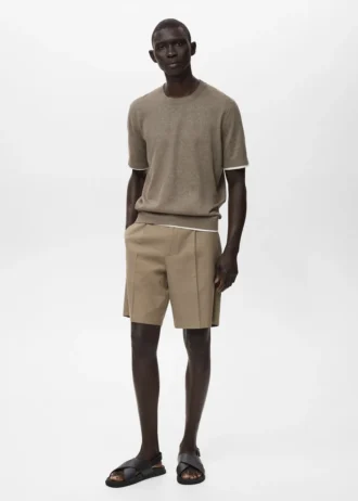 100 % Leinen-Bermudashorts