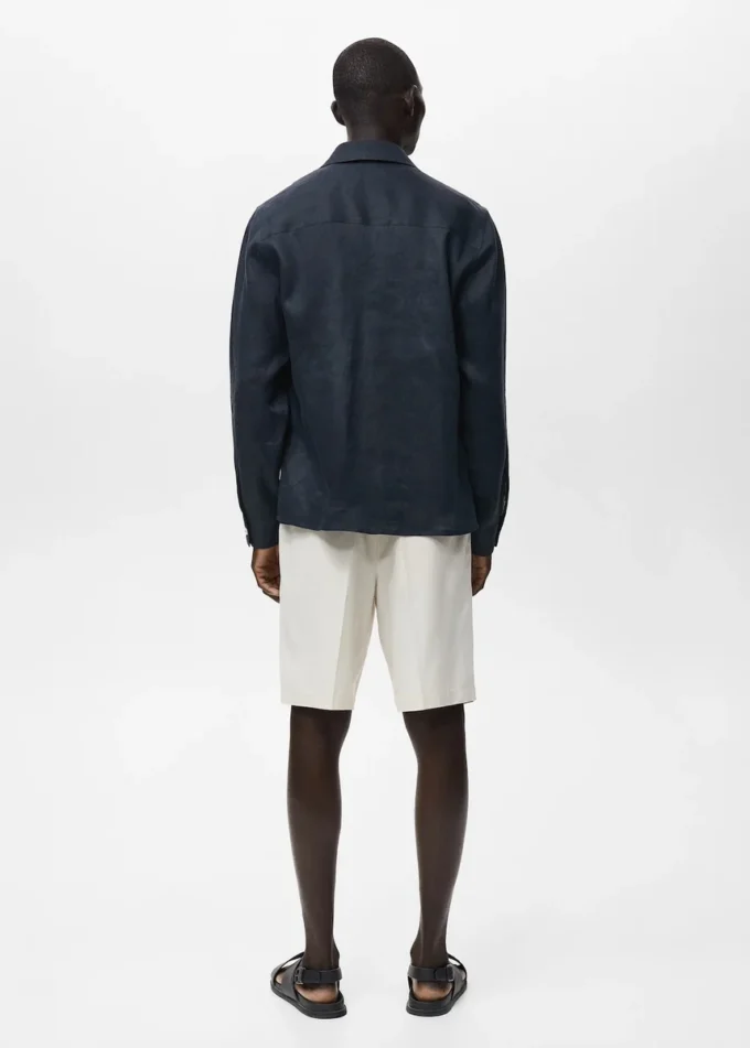 100 % Leinen-Bermudashorts 100 % Leinen-Bermudashorts