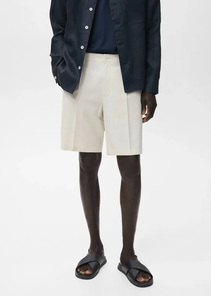 100 % Leinen-Bermudashorts 100 % Leinen-Bermudashorts