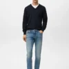 100 % Merinowolle Pullover mit V-Ausschnitt