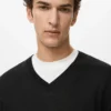 100 % Merinowolle Pullover mit V-Ausschnitt 100 % Merinowolle Pullover mit V-Ausschnitt