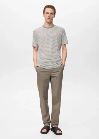 100 % Slim-Fit-Hose aus Baumwolle