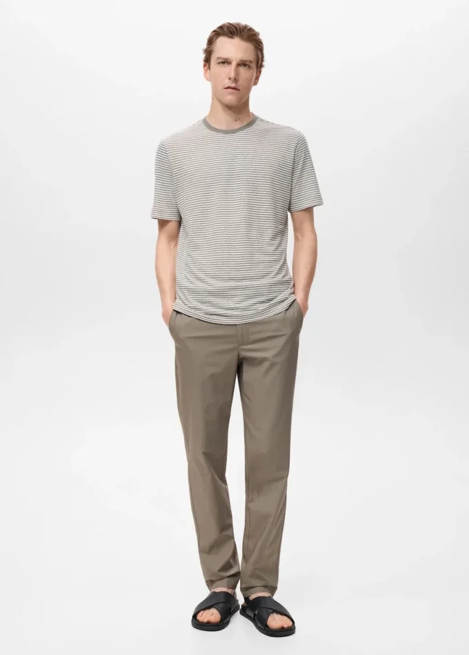 100 % Slim-Fit-Hose aus Baumwolle 100 % Slim-Fit-Hose aus Baumwolle