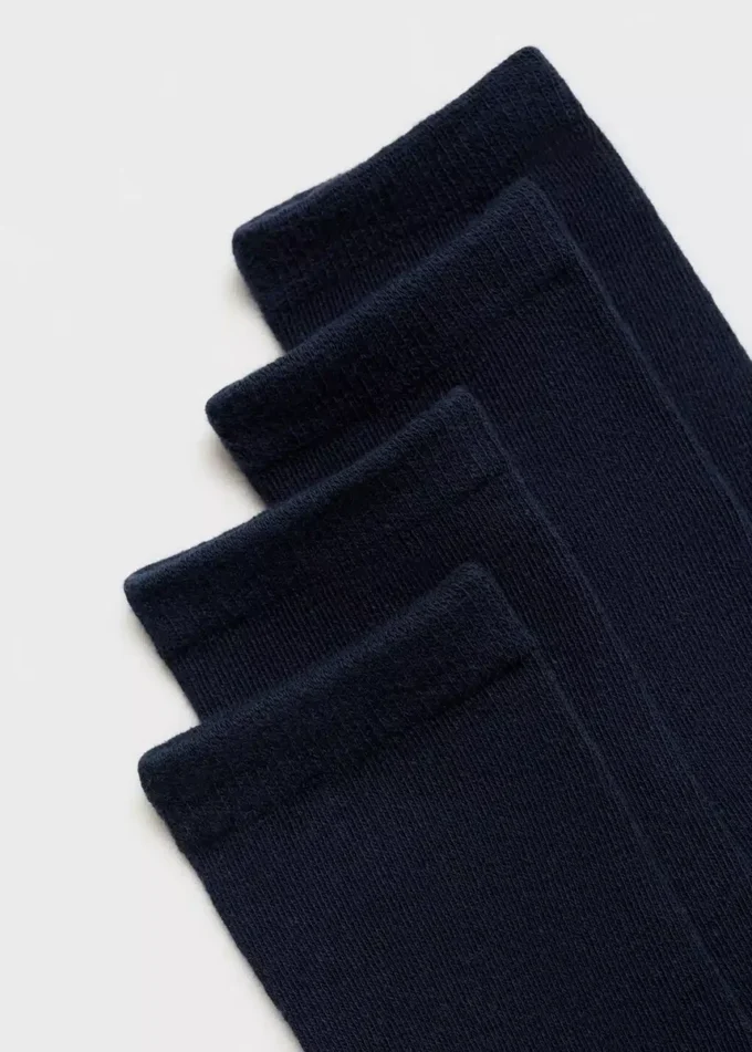 2er-Pack einfarbige Socken