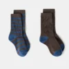 2er-Pack gemusterte Socken
