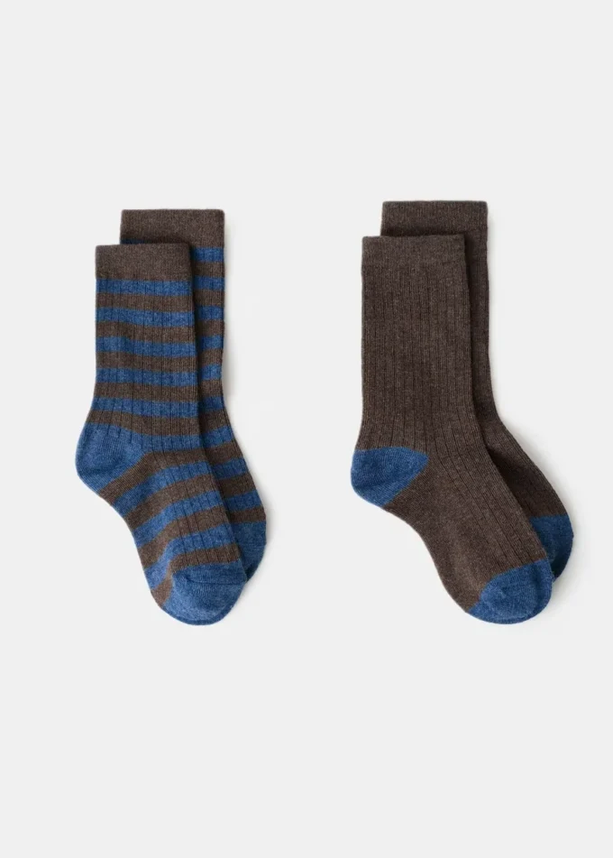 2er-Pack gemusterte Socken