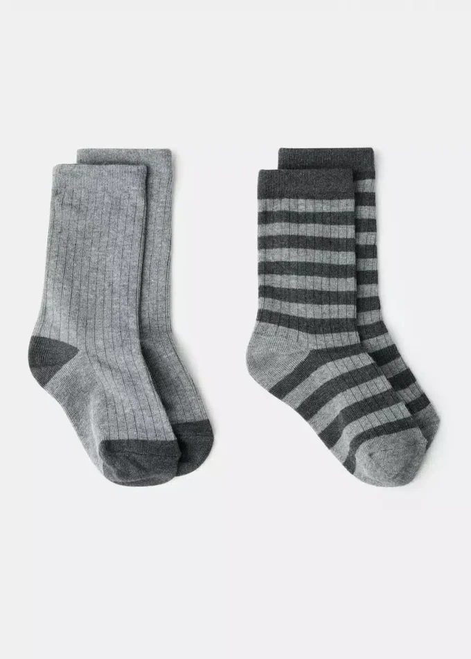 2er-Pack gemusterte Socken
