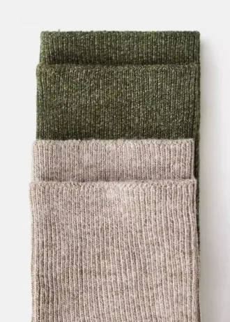 2er-Pack gemusterte Socken