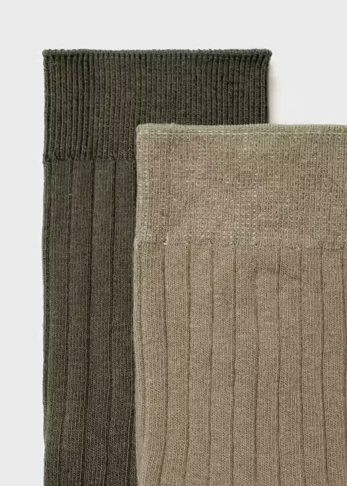 2er-Pack gerippte Baumwollsocken 2er-Pack gerippte Baumwollsocken
