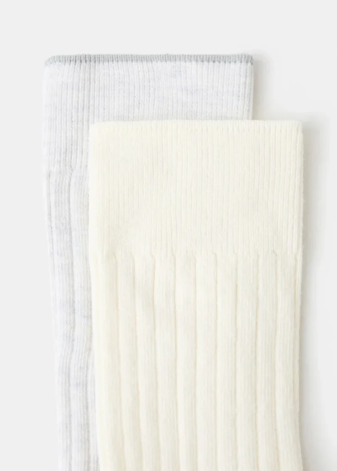 2er-Pack gerippte Baumwollsocken 2er-Pack gerippte Baumwollsocken