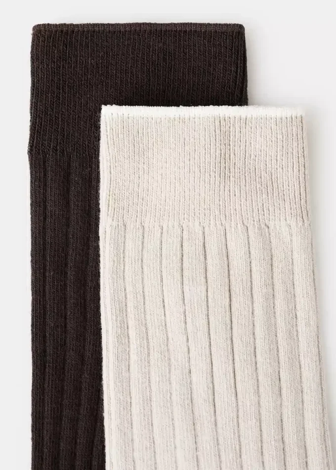 2er-Pack gerippte Baumwollsocken 2er-Pack gerippte Baumwollsocken