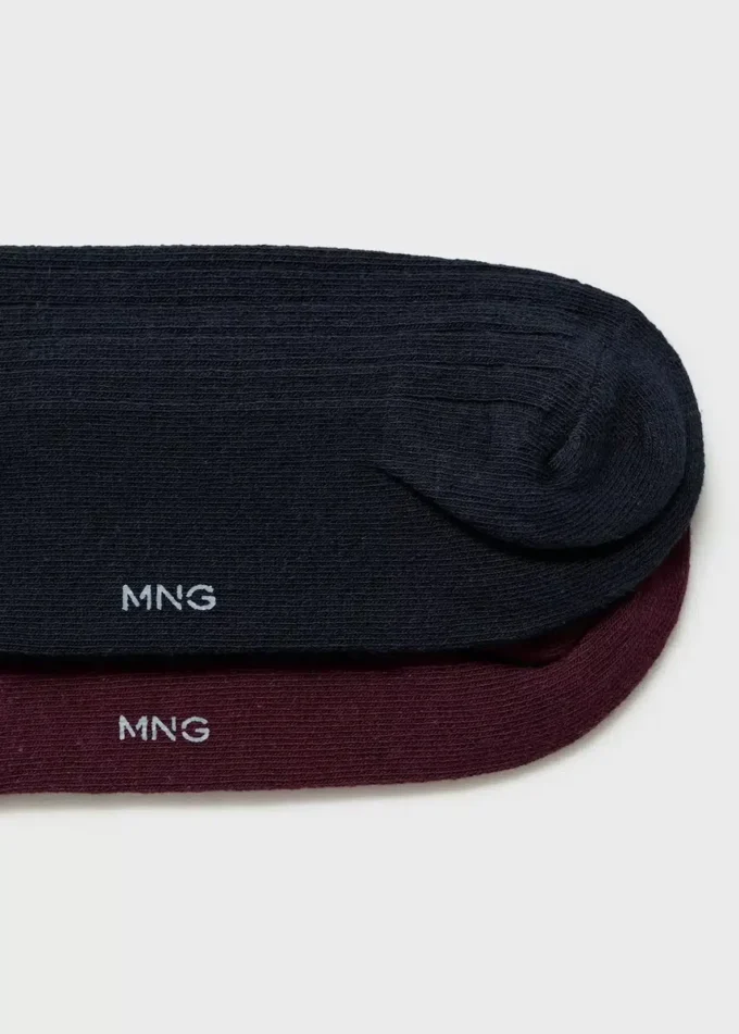 2er-Pack gerippte Baumwollsocken 2er-Pack gerippte Baumwollsocken