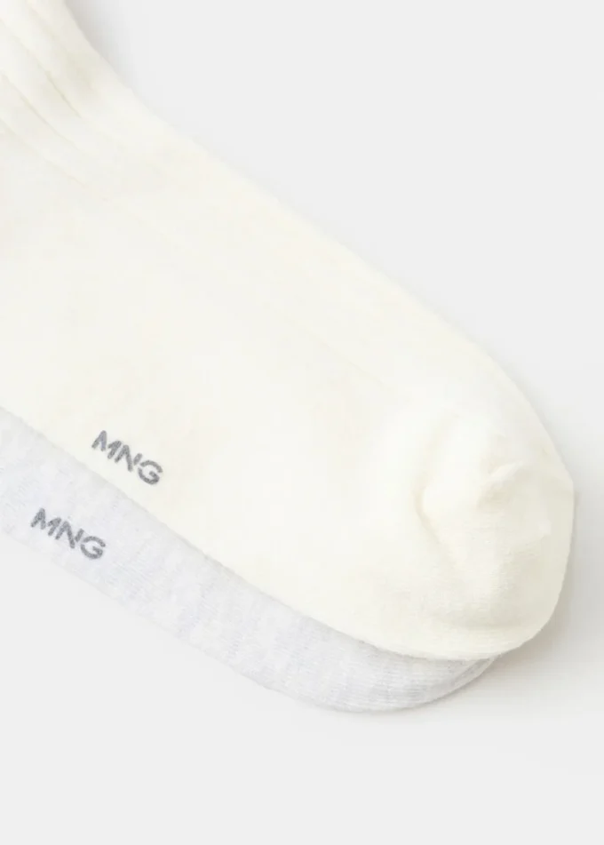 2er-Pack gerippte Baumwollsocken 2er-Pack gerippte Baumwollsocken