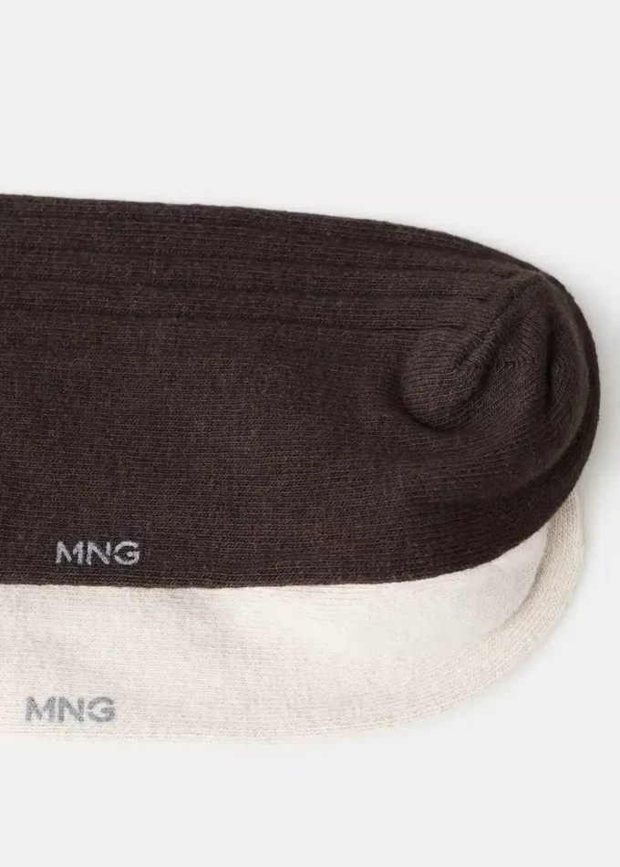 2er-Pack gerippte Baumwollsocken 2er-Pack gerippte Baumwollsocken