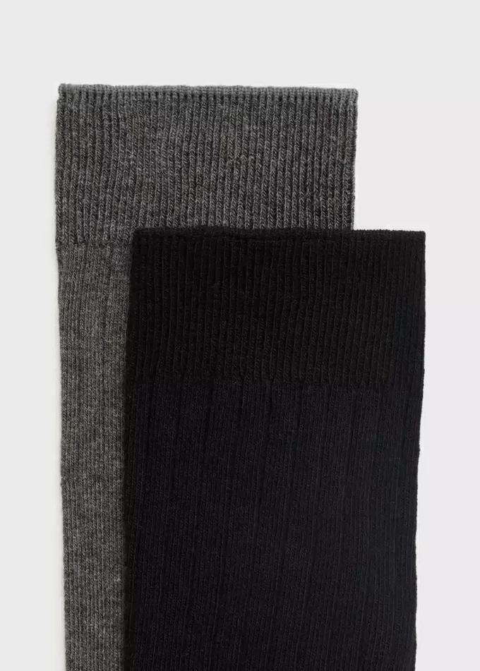 2er-Pack gerippte Baumwollsocken 2er-Pack gerippte Baumwollsocken