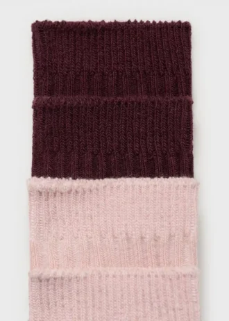 2er-Pack gerippte Socken