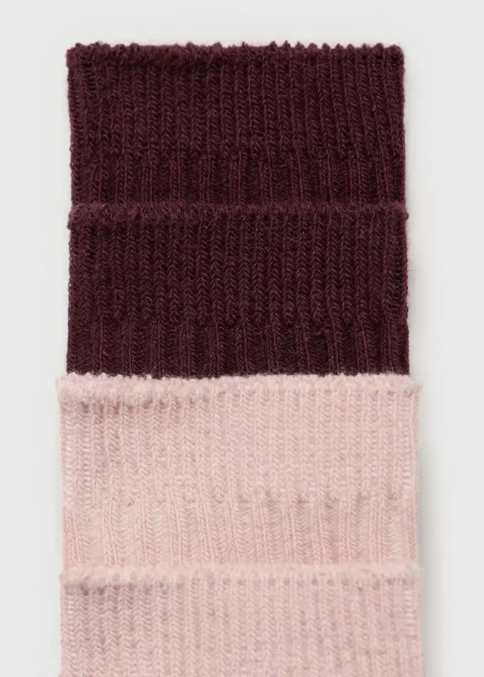 2er-Pack gerippte Socken