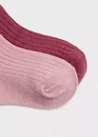 2er-Pack gerippte Socken